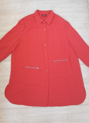 Червона куртка вітровка плащ р52 58, xxxl1 фото