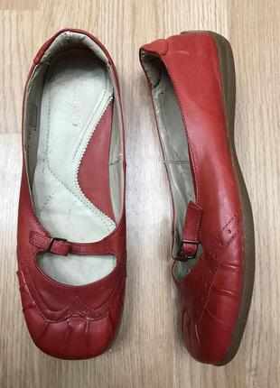Балетки moshulu туфли кожа ст.27-26,5см р.41/42 красные