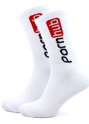 Носки женские белые pornhub white 36-41 высокие носки порнхаб