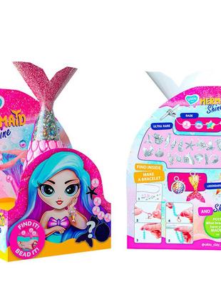 Набір для створення прикраси зі слаймом іграшка-антистрес 250 мл mermaid shine pink tm lovin, в кор.11*7 см1 фото