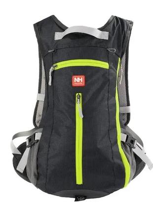 Велорюкзак з чохлом для шолома naturehike 15 л nh15c001-b чорний