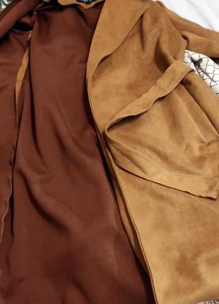Стильний коричневий кардиган під замшу , стильный коричневый кардиган8 фото
