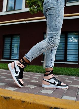 Женская обувь:nike air jordan 1 retro high patent pink toe3 фото