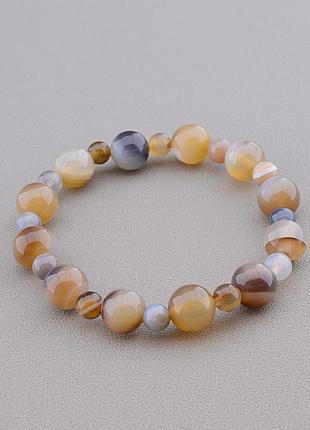 Оригинальный браслет с натуральным   агат 19 см.