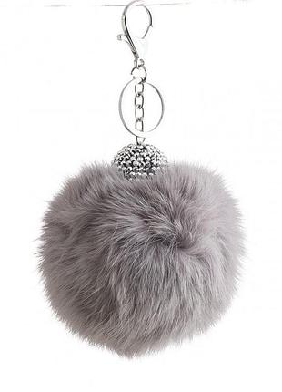 Брелок бубон, мех