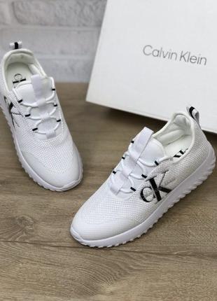 Кроссовки женские calvin klein patris white белые оригинал4 фото