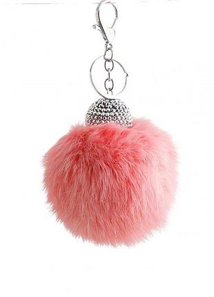 Брелок бубон, мех