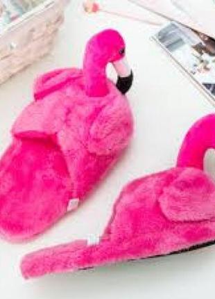 Домашние тапочки фламинго pink5 фото