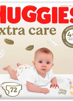 Підгузки huggies extra care 3 (6-10 кг) 72 шт (5029053578095)