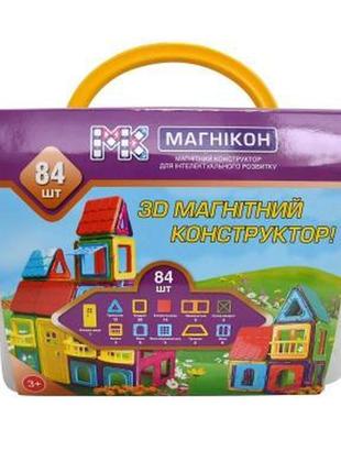 Конструктор магнікон 84 детали plastic box (мk-84)4 фото