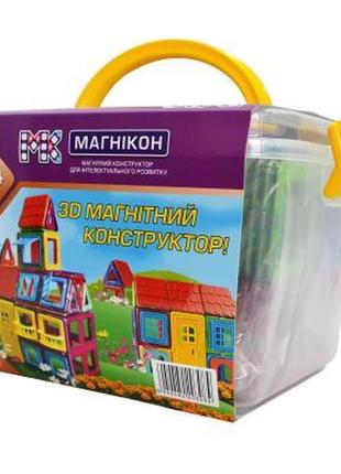 Конструктор магнікон 84 детали plastic box (мk-84)2 фото