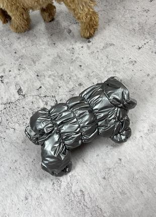 Костюм комбинезон теплый серебряный для собак2 фото