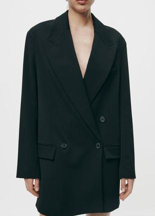 Подовжений оверсайз жакет zara