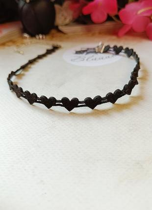 Чокер сердечки