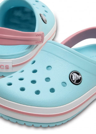 Crocs crocband кроксы бирюзового цвета