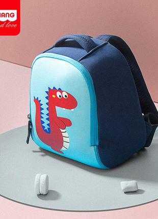 Детский рюкзак, синий. дракоша.