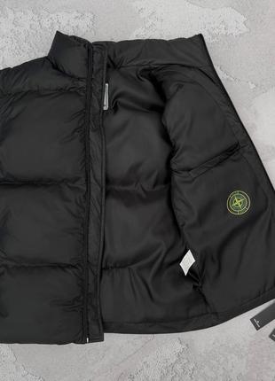 Чоловіча жилетка тепла дута stone island з плащівки, якісна жилетка в багатьох кольорах та розмірах весняна4 фото