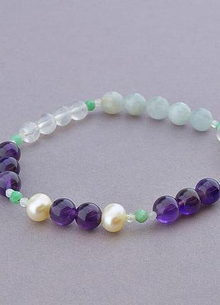 Браслет із наутральним каменем самоцвіти 18 см.