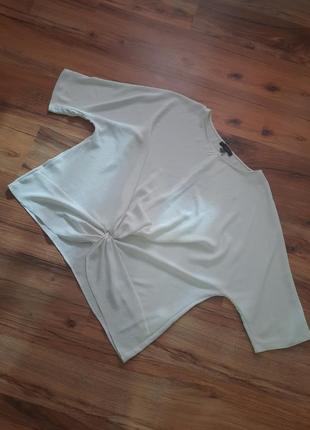 Сток белый блузон кофта рубашка батальный размер