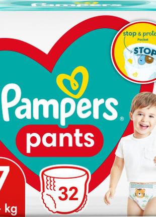 Подгузники pampers pants размер 7 (17+ кг) 32 шт (8006540374559)