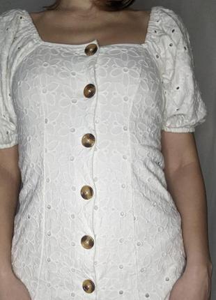 Мила легка літня сукня тканина набивка3 фото