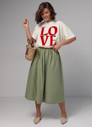 Спідниця міді 8911