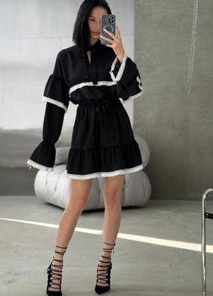 Сукня  вільного крою з мереживом💝 плаття, платье