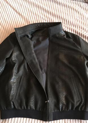 Куртка кожаная мужская питон , боллшой размер батал , новая5 фото