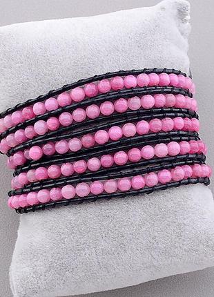 Оригінальний браслет із натуральним chan luu агат 90 см.