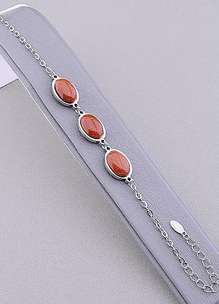 Оригинальный браслет с натуральным  золотой песок 19 см.