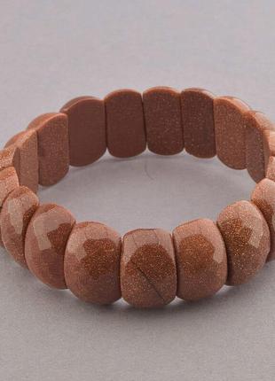 Оригинальный браслет с натуральным  золотой песок 20 см.