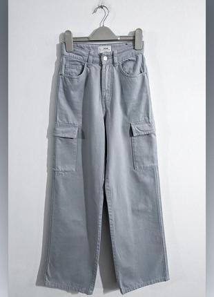 Джинси широкі з високою посадкою tally weijl denim jeans