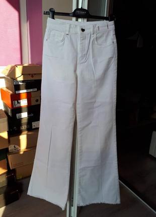 Новые джинсы twin-set белые брюки wide leg твин сет клёш широкие2 фото