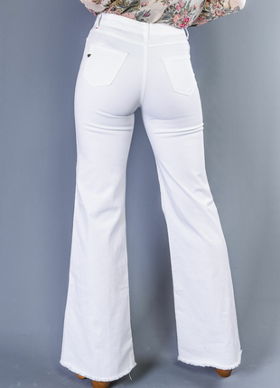 Новые джинсы twin-set белые брюки wide leg твин сет клёш широкие8 фото