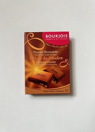 Bourjois delice de poudre bronzing powder пудра бронзер для обличчя