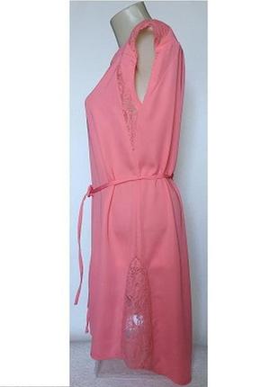 Сукня коралово-рожевого кольору з відкритою спиною на паску. розмір s.3 фото