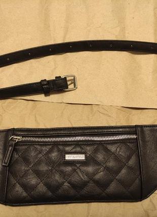 Beagles женская черная стёганая бананка кожаная pu поясная сумка на пояс стеганая