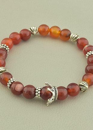 Оригинальный браслет с натуральным   агат 17 см.