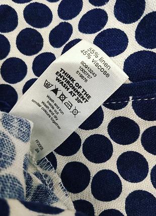 Льняное платье в горох f&f5 фото