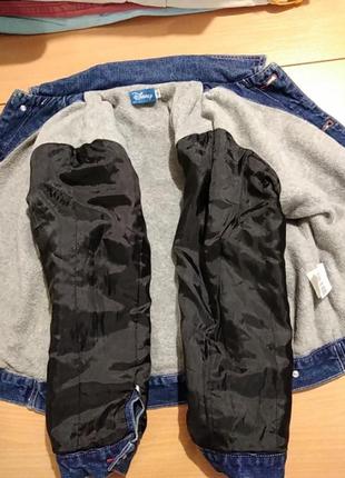 Джинсовый пиджак на флисе унисекс на 8 лет от disney7 фото