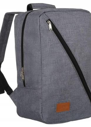 Дорожній рюкзак для ручної поклажі 40 x 20 x 25 peterson ptn-bpp-08-grey-black