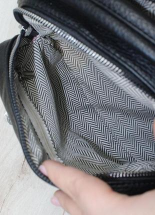 🖤базовп сумка крос-боді на текстильному ременці6 фото