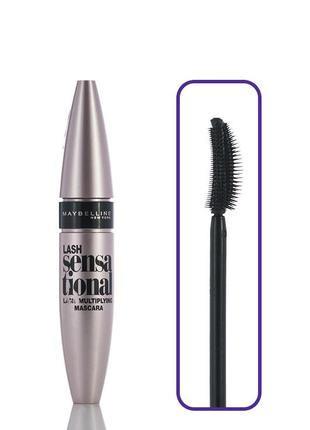 Maybelline new york lash sensational туш для вій (very black)1 фото