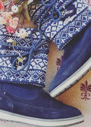 Сапоги замшевые geox