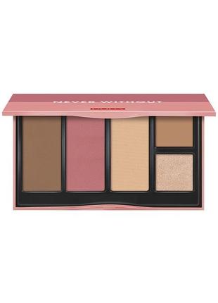 Pupa never without palette палетка для макіяжу обличчя 003 - dark skin