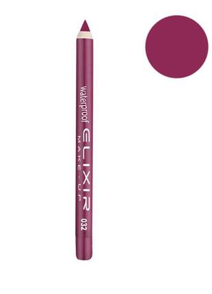 Elixir make-up waterproof lip liner водостійкий олівець для губ 032 amaranth pink1 фото