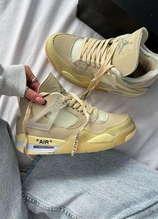 Air jordanoff-white x wmns air jordan 4 retro sp 'sail'