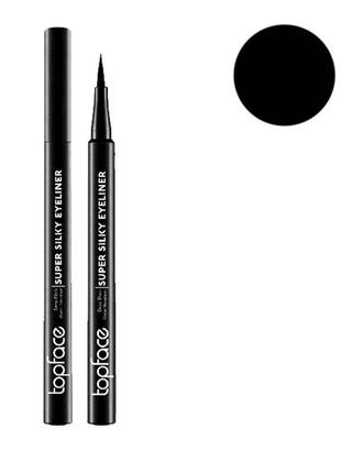 Topface topface super silky eyeliner підводка-маркер для очейа водостійка - black