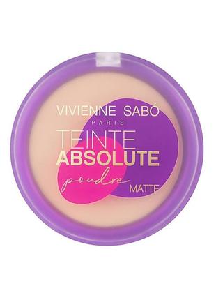 Vivienne sabo teinte absolute matte матова пудра з ефектом оголеної шкіри 01 рожево-бежевий