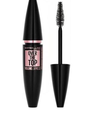 Maybelline new york volum express over the top туш для вій (чорна)